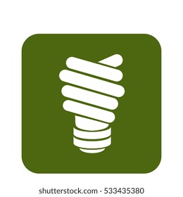bulb with ecology symbol