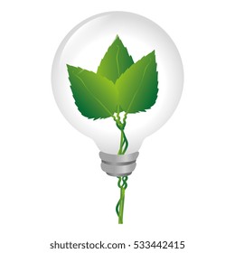 bulb with ecology symbol