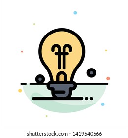 Bulb, Education, Idea Abstract Flat Color Icon Template