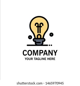 Bulb, Education, Idea Business Logo Template. Flat Color. Vector Icon Template background