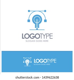 Bulb, Education, Idea, Educate Blue Logo vector