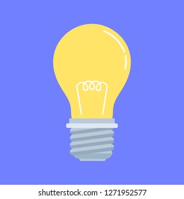 Bulb. Electric energy-saving light bulb. Flat design. Vector illustration