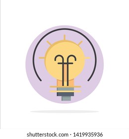 Bulb, Energy, Idea, Solution Abstract Circle Background Flat color Icon