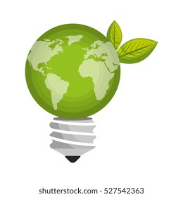 bulb energy with leafs ecology