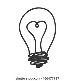 bulb energy light, isolated flat icon design