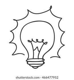 bulb energy light, isolated flat icon design
