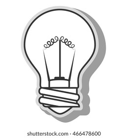 bulb energy light, isolated flat icon design
