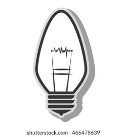 bulb energy light, isolated flat icon design