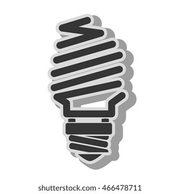 bulb energy light, isolated flat icon design