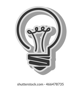 bulb energy light, isolated flat icon design
