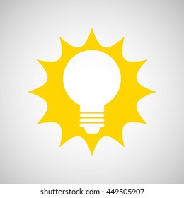 bulb energy light think creative isolated, vector illustration
