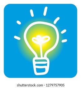 Bulb as Energy Symbol. Vector Icon.