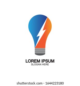 Vektorillustration-Vorlage für das Logo-Leuchtenkonzept von Bullenenergie-Donglen