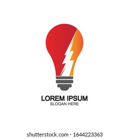 Vektorillustration-Vorlage für das Logo-Leuchtenkonzept von Bullenenergie-Donglen