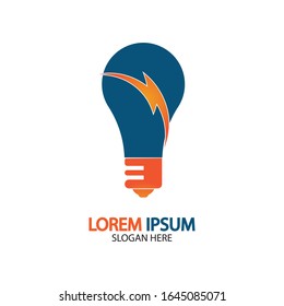 Vektorillustration-Vorlage für das Logo-Leuchtenkonzept von Bullenenergie-Donglen