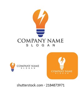 Plantilla vectorial del logotipo del concepto de perno de encendido por chispa