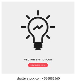 Bulb energy vector icon