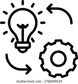 Bulb Exchange with Gear Cocnept Vector Icon Design, Trade and barter Symbol on White background