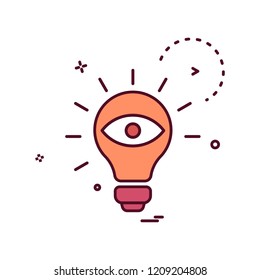 bulb eye icon vector design