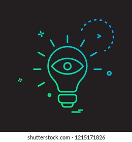 bulb eye icon vector design