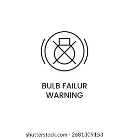 Símbolo del indicador de fallo de la bombilla.