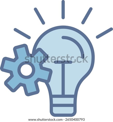 Bulb Filled Blue Tone Icon