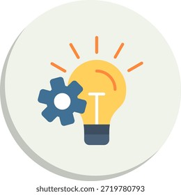 Icono de estilo de círculo plano de bulbo