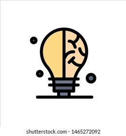 Bulb,  Flat Color Icon. Vector icon banner Template. Vector Icon Template background
