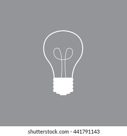 bulb flat design illustration