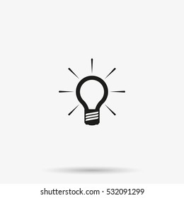 Bulb flat icon.