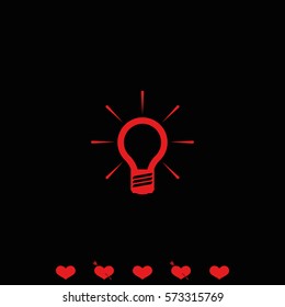 Bulb flat icon.