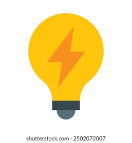 Bulb Flat Icon Design For Personal nad Commercial Use