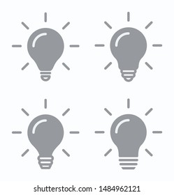 Bulb flat icon on white background, vector illustration