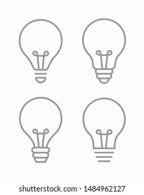 Bulb flat icon on white background, vector illustration