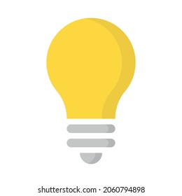 Bulb flat icon on white background