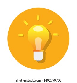 bulb flat icon vector design.