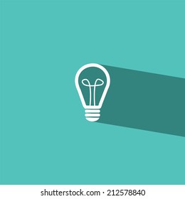 bulb flat icon  vector illustration eps10