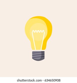 Bulb flat icon vector illustration