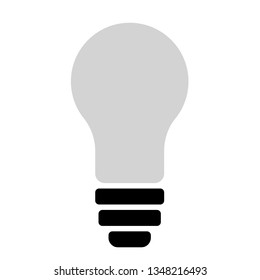 Bulb flat illustration on white