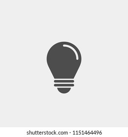 Bulb flat vector icon. Idea flat vector icon