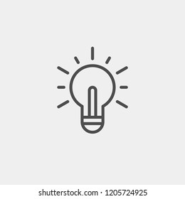 Bulb flat vector icon. Idea flat vector icon