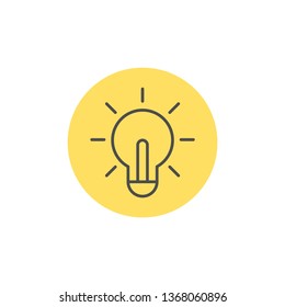 Bulb flat vector icon. Idea flat vector icon