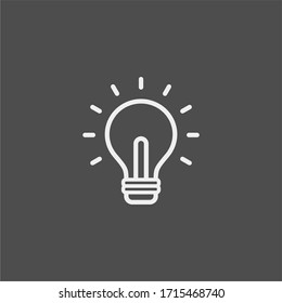 Bulb flat vector icon. Idea flat vector icon