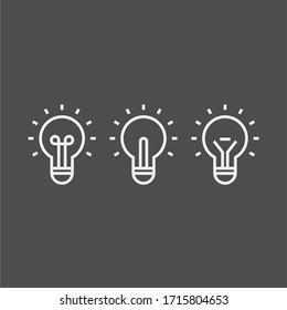 Bulb flat vector icon. Idea flat vector icon
