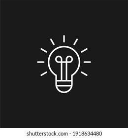 Bulb flat vector icon. Idea flat vector icon