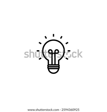 Bulb flat vector icon. Idea flat vector icon