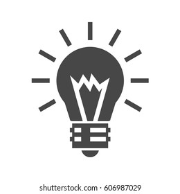 Bulb Flat Vector Icon. Flat icon isolated on the white background. Editable EPS file. Vector illustration.