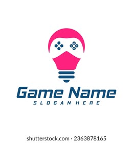 Game-Logo-Vorlage Vektor. Joystick-Designsymbol. Stilvolle Joystick-Tasten. Kreatives Design