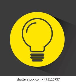 bulb with gear isolated icon vector illustration design