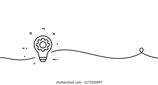 Bombilla con el icono de la línea de velocidades. Entorno, bombilla, configuración, ajuste, reparación, renovación. Concepto de instalación. Un estilo de línea. Icono de línea de vector para negocios y publicidad
